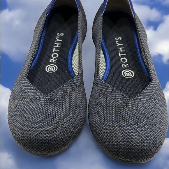 NWOB ROTHY’S Charcoal Citron The Flat (8) - Picture 1 of 3